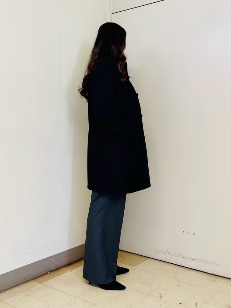 iwさんの「TAKEO KIKUCHI｜【ウールカシミヤブレンド】ビーバー調 スタンドカラー コート」を使ったコーディネート