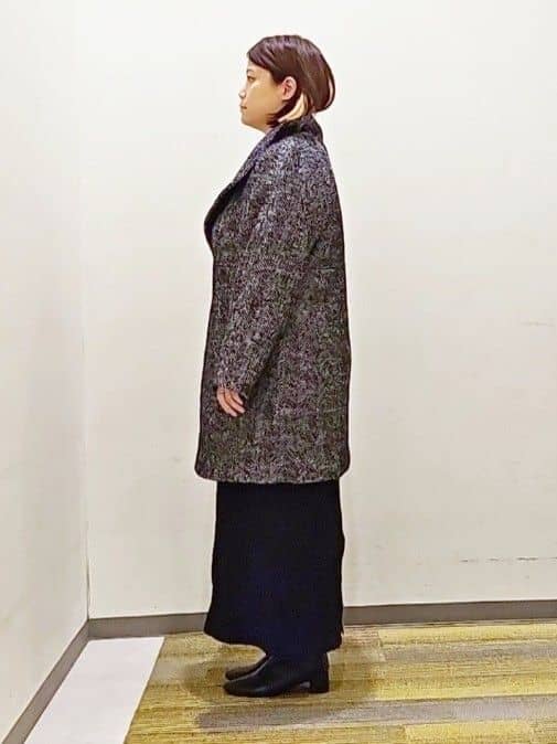 okayuさんの「THE SHOP TK｜◆【毛玉になりにくい/蓄熱性】春色_美人ガーターニット/洗える/体形カバー」を使ったコーディネート
