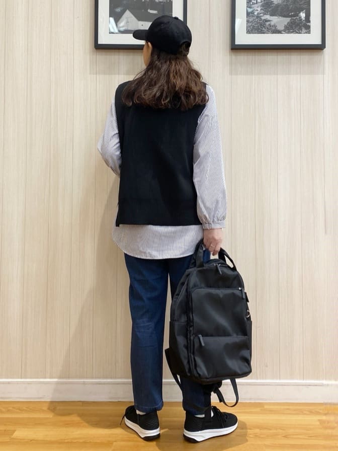 natsuさんの「SHOO･LA･RUE｜◆【洗える/SS-3L/美脚シルエット】アクティブ派のデニム イージーテーパードパンツ」を使ったコーディネート