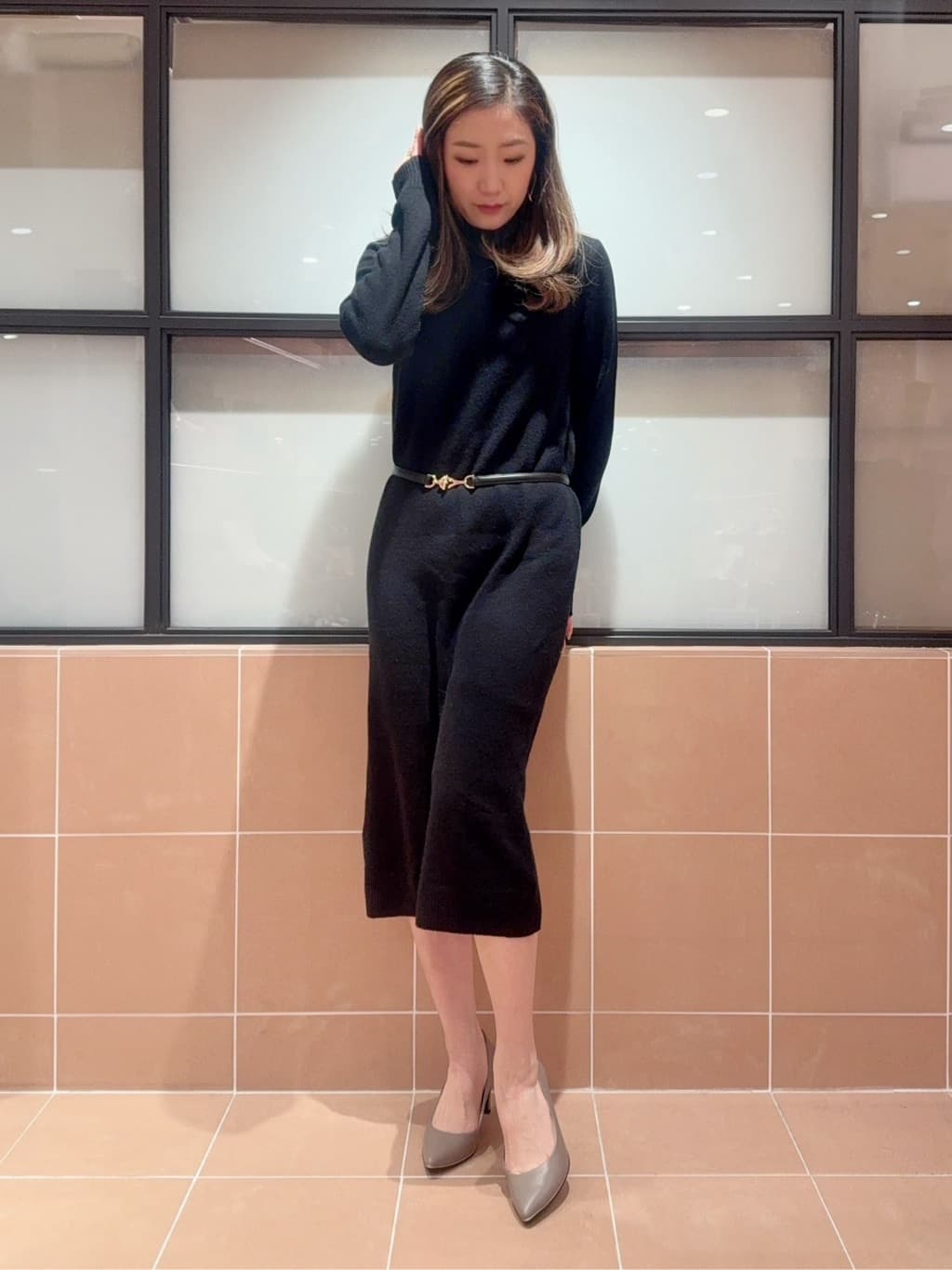 kaoriさんの「ESPERANZA｜【12時間パンプス】約7.5㎝　歩きやすくて疲れにくい」を使ったコーディネート