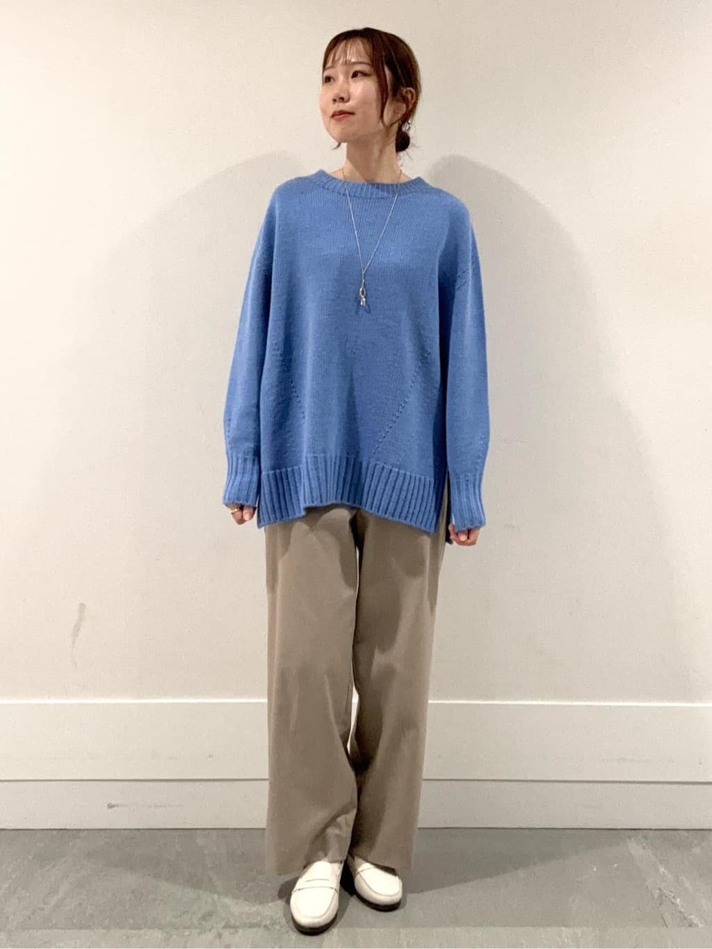 mioさんの「UNTITLED｜◆【後ろウエストゴム/洗える】梳毛調ソフトワイドパンツ」を使ったコーディネート