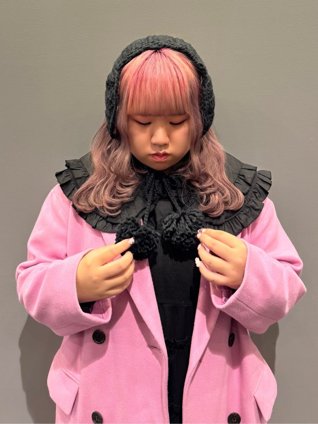 sayakaさんの「ESPERANZA｜ポンポンクロシェイヤマフ」を使ったコーディネート