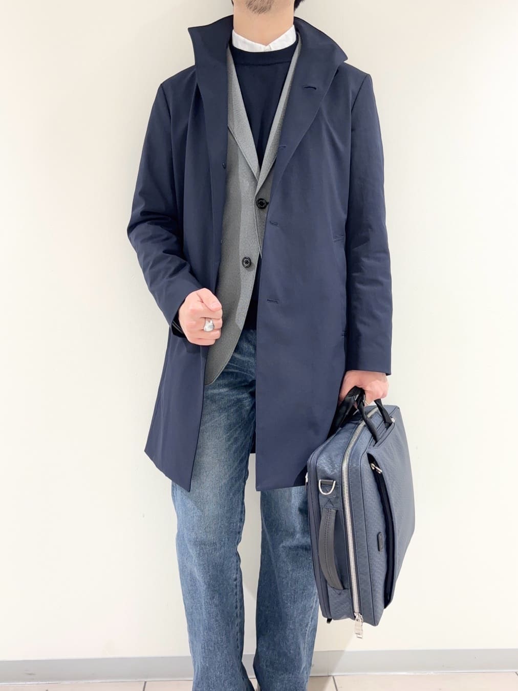 及川さんの「TAKEO KIKUCHI｜【モンスターストレッチ】日本製 ウォッシュド デニムパンツ」を使ったコーディネート