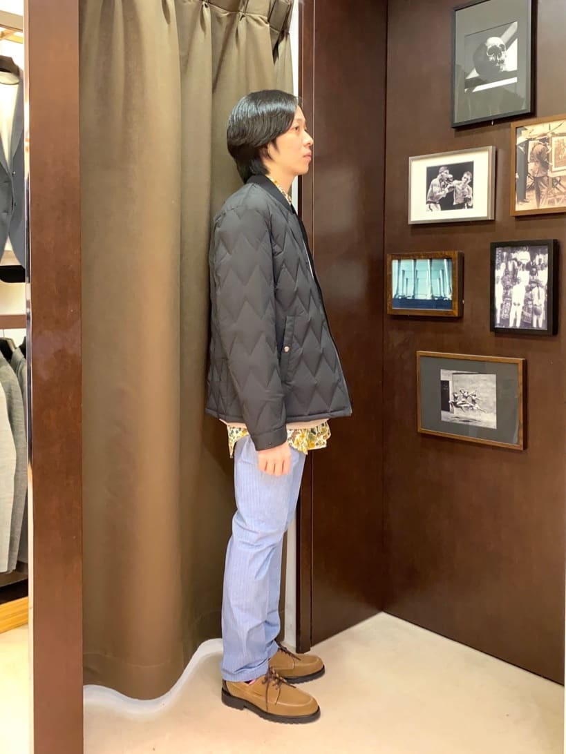 コバヤシさんの「TAKEO KIKUCHI｜【Made in JAPAN】播州織 ヘリンボン ストレート パンツ」を使ったコーディネート