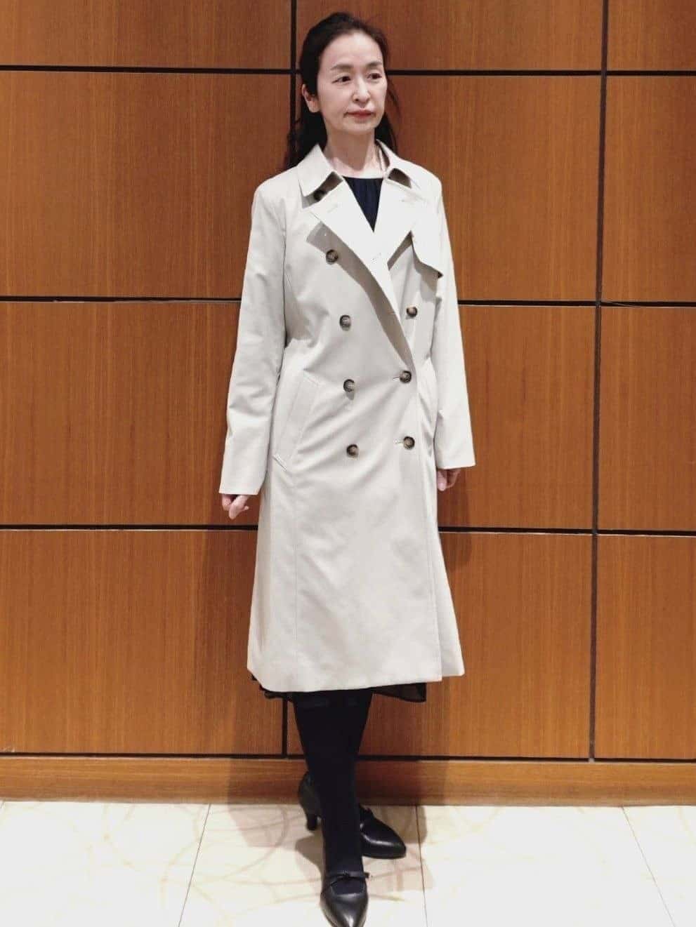 Kさんの「Reflect｜◆【フォーマル/お仕事にもおすすめ／ライナー取り外し可】中綿ライナー付トレンチコート」を使ったコーディネート