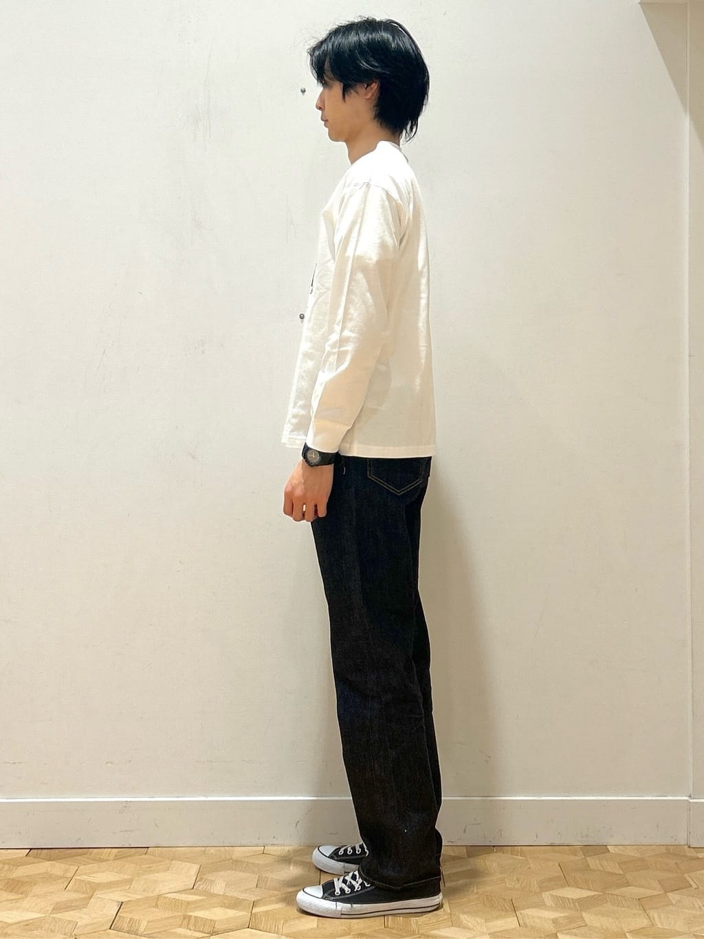 KAZUKIさんの「Dessin｜◆【ユニセックス・洗える】フォトプリントロングスリーブTシャツ」を使ったコーディネート