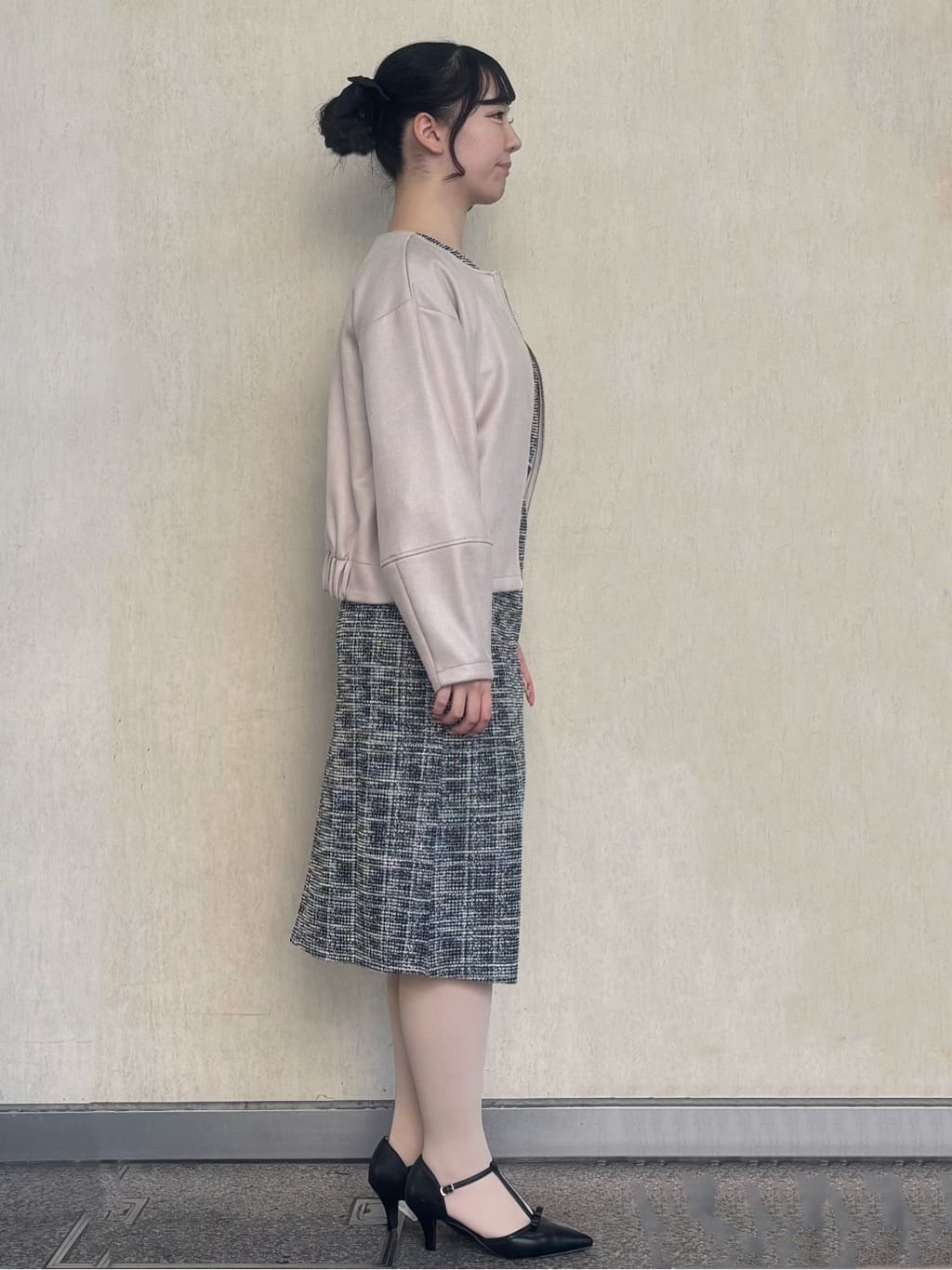 ささんの「OPAQUE.CLIP｜スクエアバックルワイドベルト」を使ったコーディネート