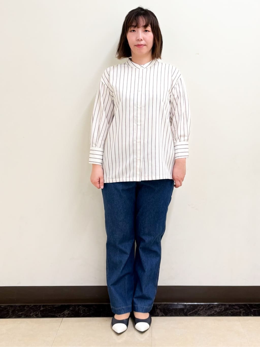 ミヨさんの「Reflect｜◆【夏SALE／接触冷感／洗える】ストライプコクーンシルエットシャツ」を使ったコーディネート