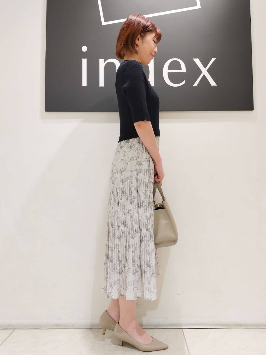 n.さんの「index｜◆《ツインセット》カーディガン&times;ニットドッキングワンピース【洗濯機洗い可】」を使ったコーディネート