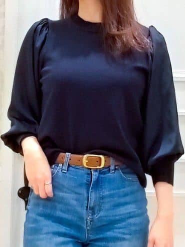 Nakaさんの「grove｜メタルバックル中太ベルト」を使ったコーディネート