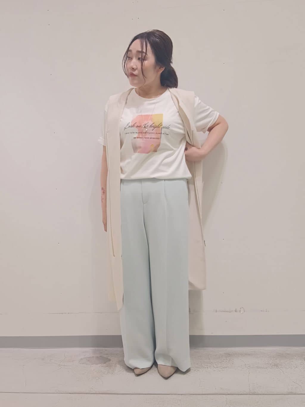 kaoさんの「INDIVI｜◆【着る日傘/遮熱/UVケア】ロングジレジャケット」を使ったコーディネート