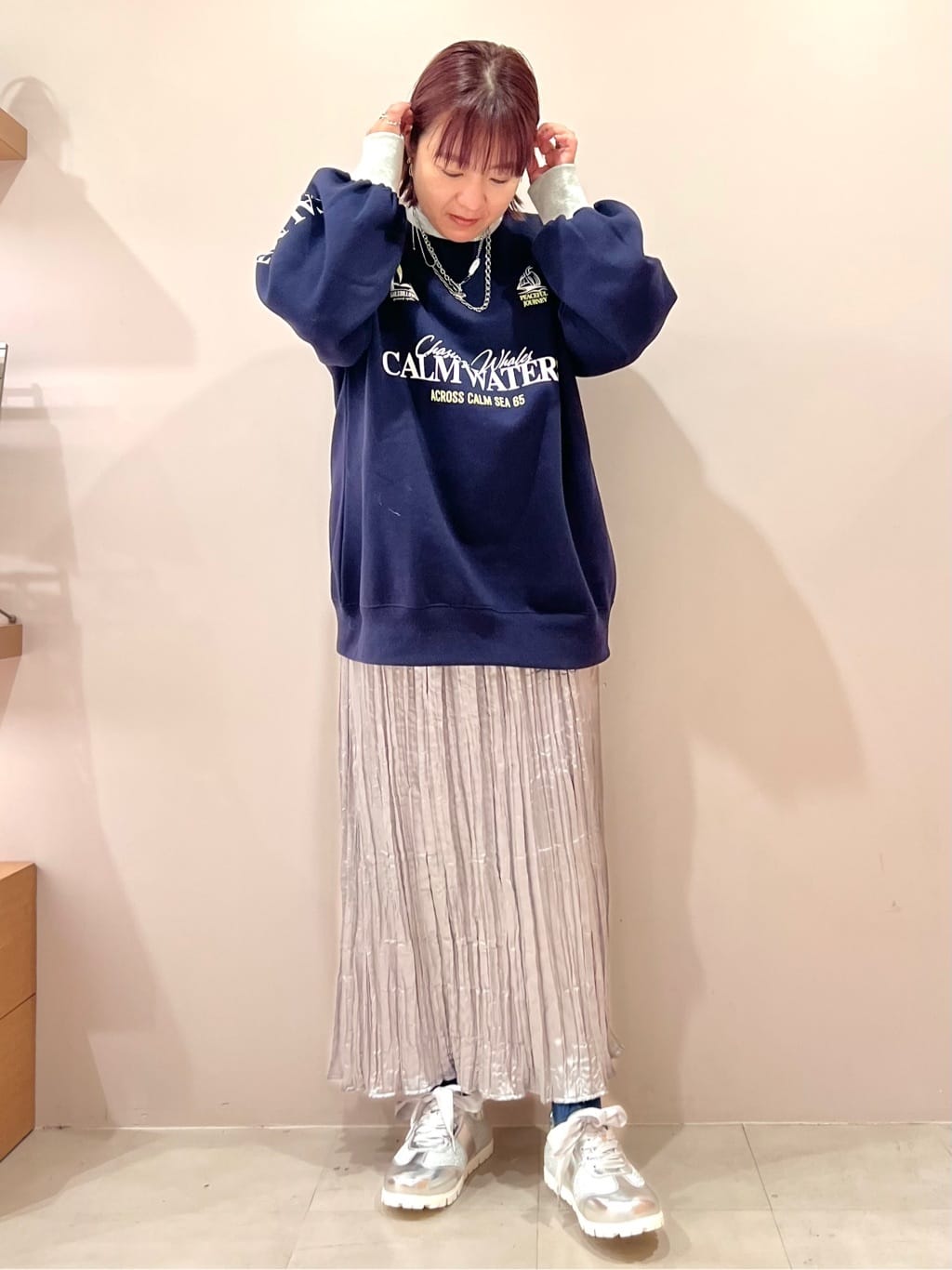 TAKAさんの「ESPERANZA｜サテンリボン2WAYスニーカー」を使ったコーディネート