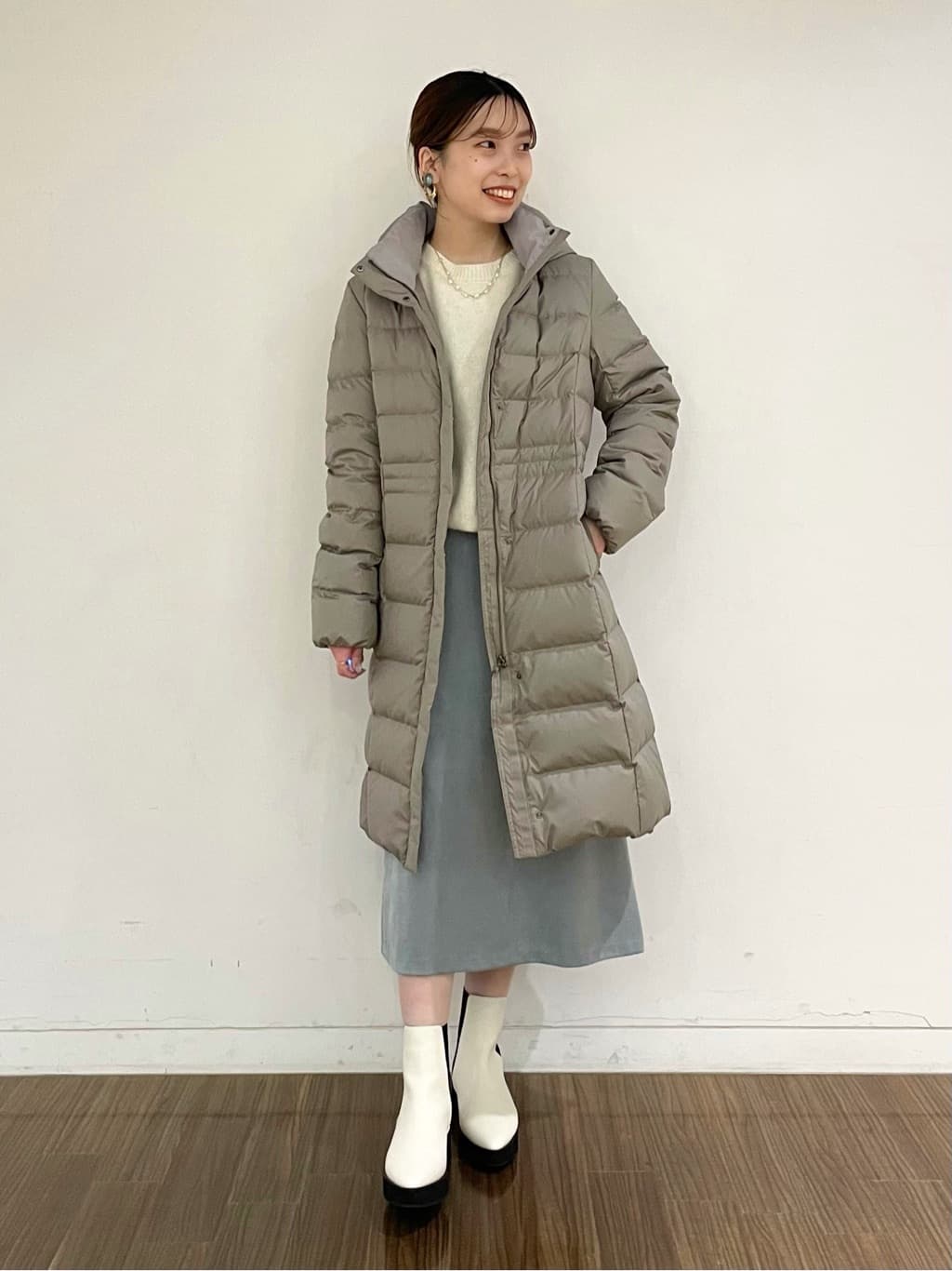 ねねさんの「INDIVI｜◆ランダム淡水パール2連ネックレス」を使ったコーディネート