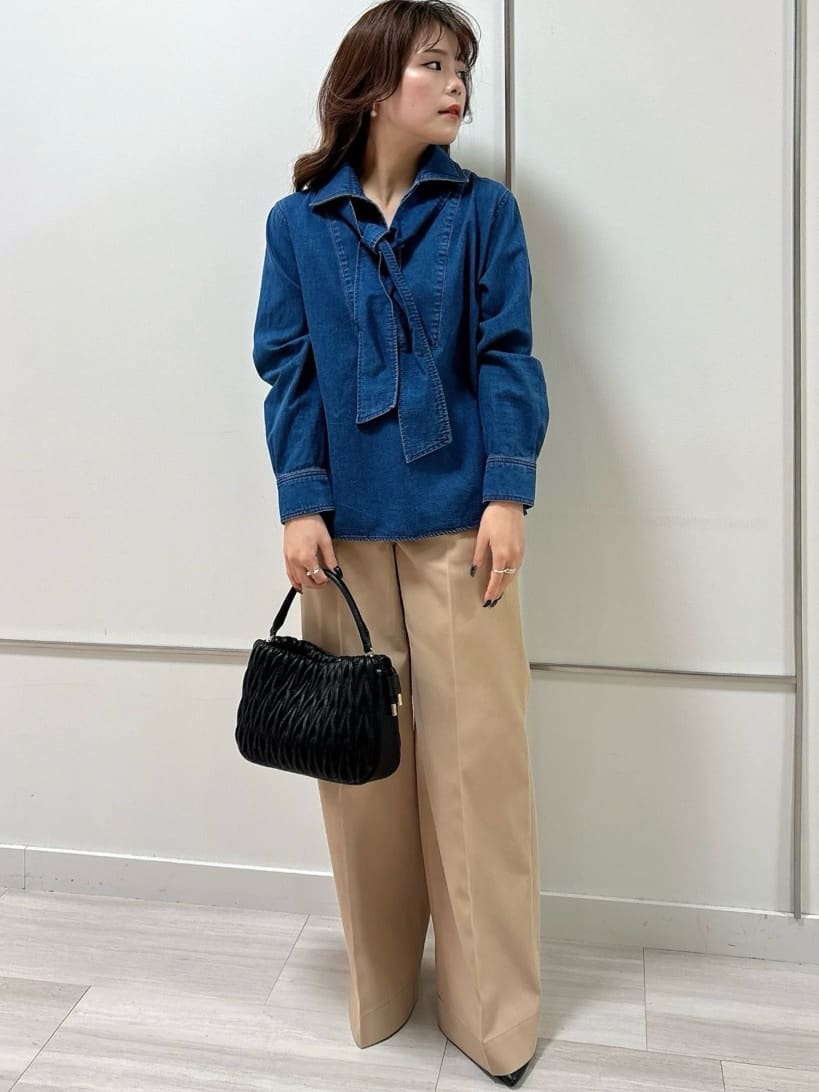 R.Kさんの「UNTITLED｜◆コットンライク ワイドストレートパンツ」を使ったコーディネート
