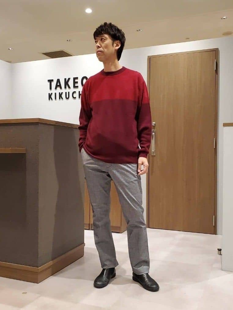 ishidaさんの「TAKEO KIKUCHI｜【Made in JAPAN】播州織 ストレッチ パンツ」を使ったコーディネート
