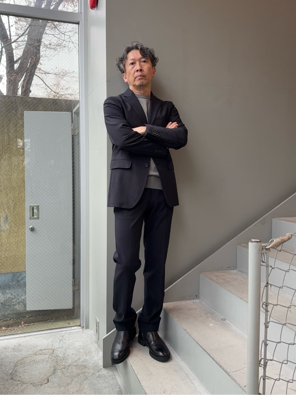 デザイナーTAKEman さんの「TAKEO KIKUCHI｜【360&deg;ストレッチ／セットアップ対応】None Of Stress ジャケット」を使ったコーディネート