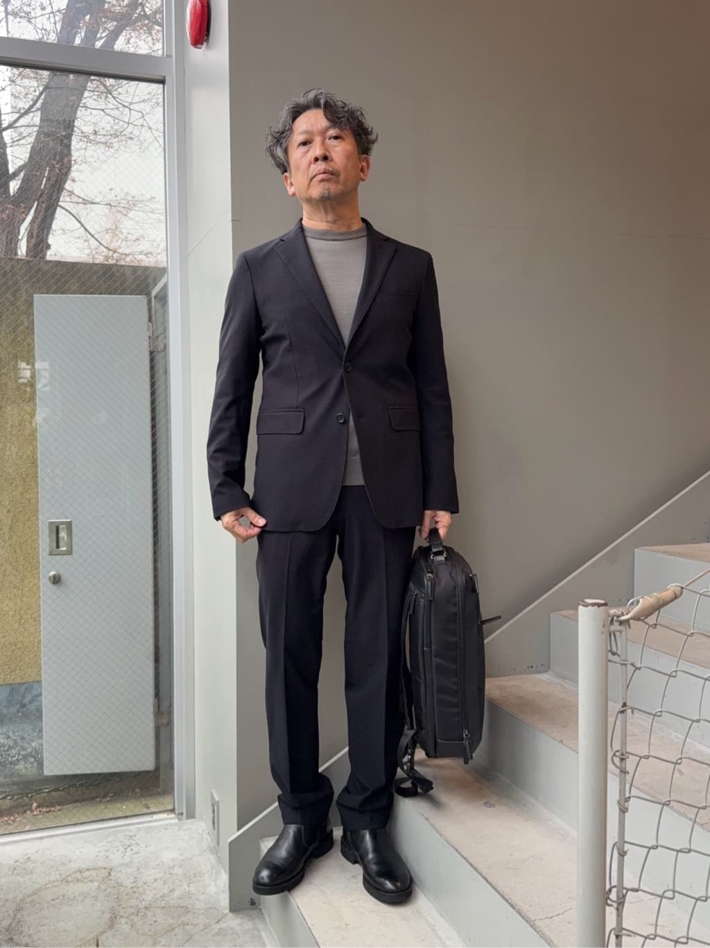 デザイナーTAKEman さんの「TAKEO KIKUCHI｜【360&deg;ストレッチ／セットアップ対応】None Of Stress ジャケット」を使ったコーディネート