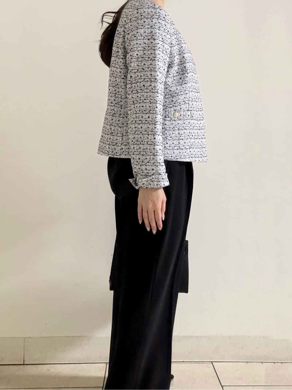 kahoさんの「INDIVI｜【セレモニーにおすすめ！】パール調トップネックレス」を使ったコーディネート