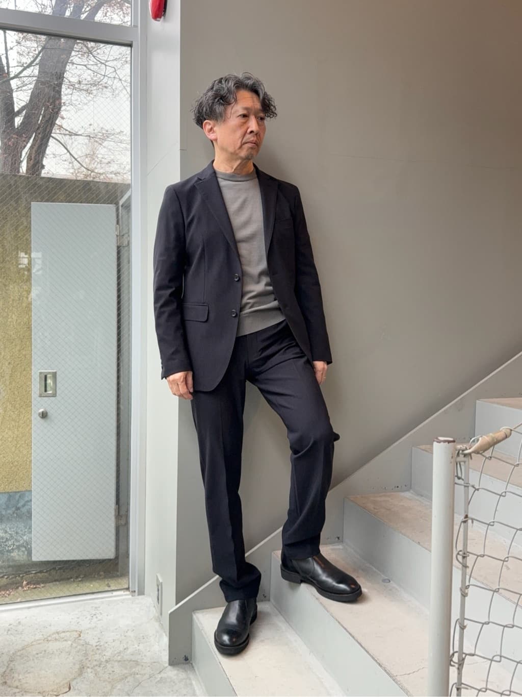 デザイナーTAKEman さんの「TAKEO KIKUCHI｜【360&deg;ストレッチ／セットアップ対応】None Of Stress ジャケット」を使ったコーディネート
