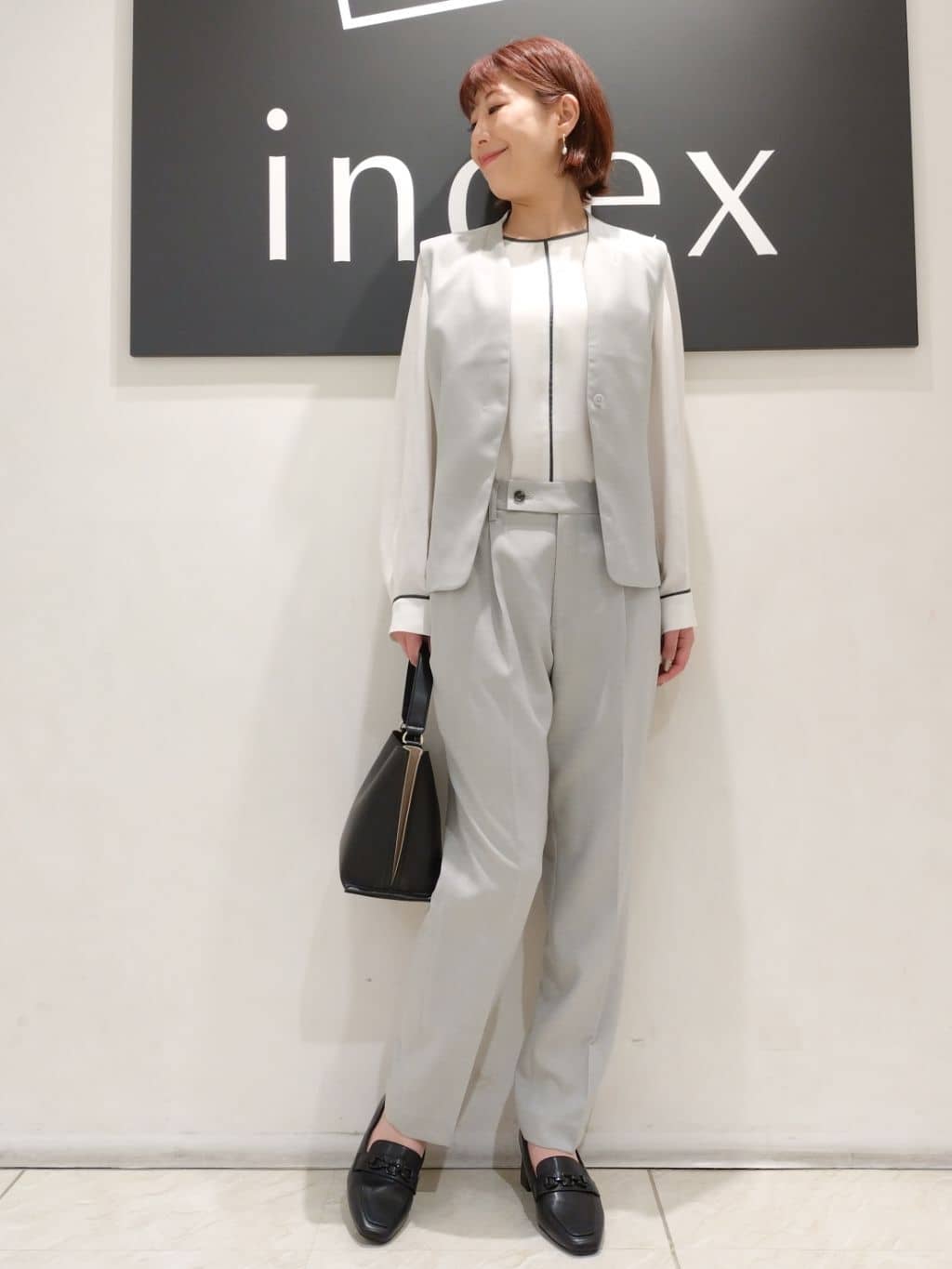 n.さんの「index｜◆ドライタッチストレッチノーカラージレ／セットアップ対応【洗濯機洗い可／イージーアイロン】」を使ったコーディネート