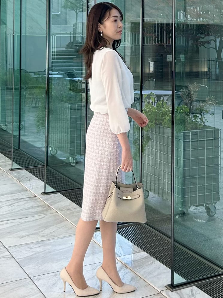 hayaseさんの「COUP DE CHANCE｜【洗える／日本製／通勤】カシュクール風ブラウス」を使ったコーディネート