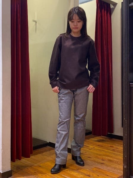 かわぴーさんの「TAKEO KIKUCHI｜【Made in JAPAN】播州織 ヘリンボン ストレート パンツ」を使ったコーディネート