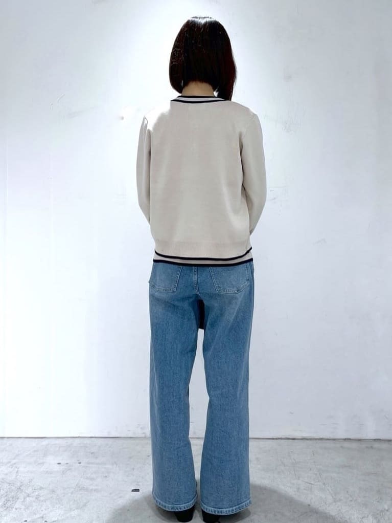 yuuさんの「OPAQUE.CLIP｜◆配色ラインニット／アンサンブル対応【洗濯機洗い可】」を使ったコーディネート