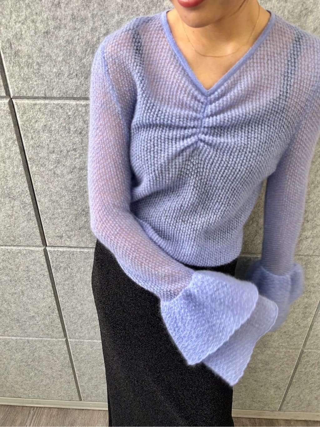 harunaさんの「CODE A｜lame skirt」を使ったコーディネート