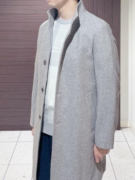 ToyoPさんの「TAKEO KIKUCHI｜【ウールカシミヤブレンド】ビーバー調 スタンドカラー コート」を使ったコーディネート
