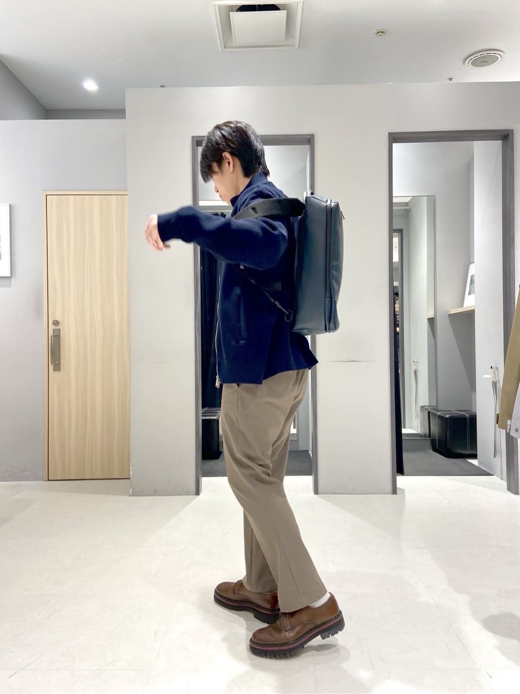 わいずみさんの「TAKEO KIKUCHI｜【撥水】ライトウェイト バックパック」を使ったコーディネート