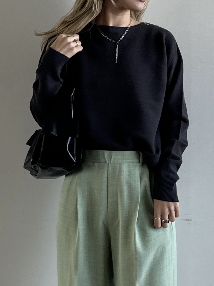 omaさんの「THE SHOP TK｜◆【毛玉になりにくい/蓄熱性】春色_美人ガーターニット/洗える/体形カバー」を使ったコーディネート