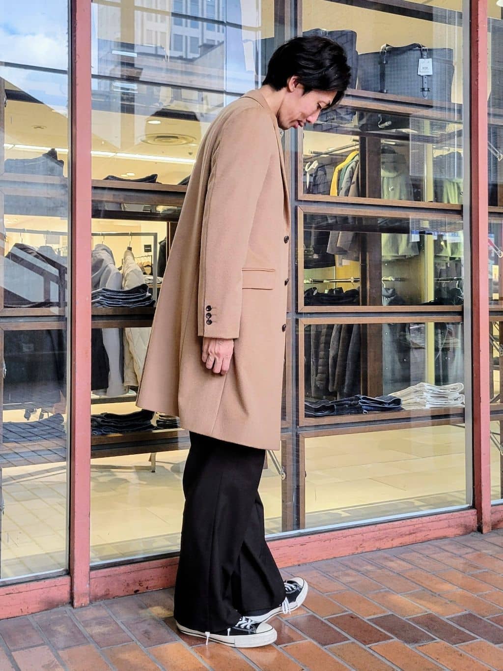 piroyaさんの「TAKEO KIKUCHI｜ウールカシミヤブレンド チェスターコート」を使ったコーディネート