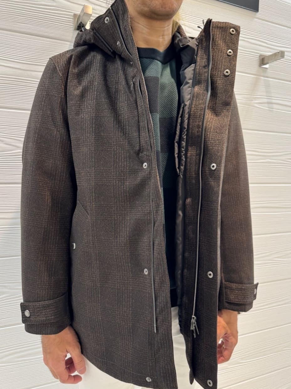 井出恭輔さんの「TAKEO KIKUCHI｜【3WAY】ジャカード グレンチェック ダウンライナー ブルゾン」を使ったコーディネート
