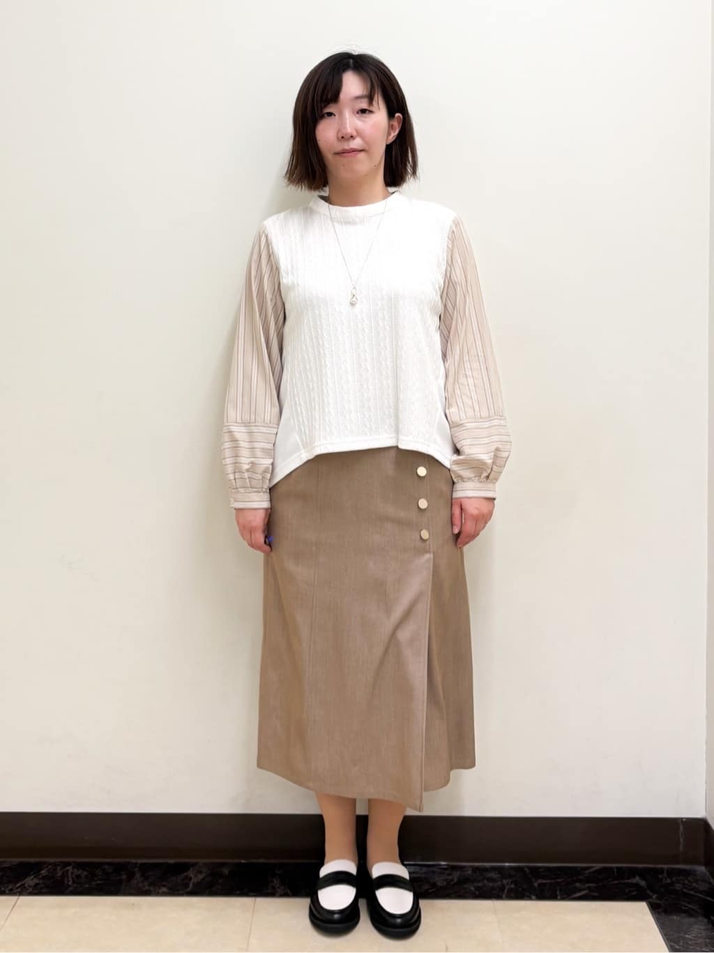 ミヨさんの「Reflect｜◆【夏SALE／E‐QUALITY／洗える】異素材ミックスプルオーバー」を使ったコーディネート