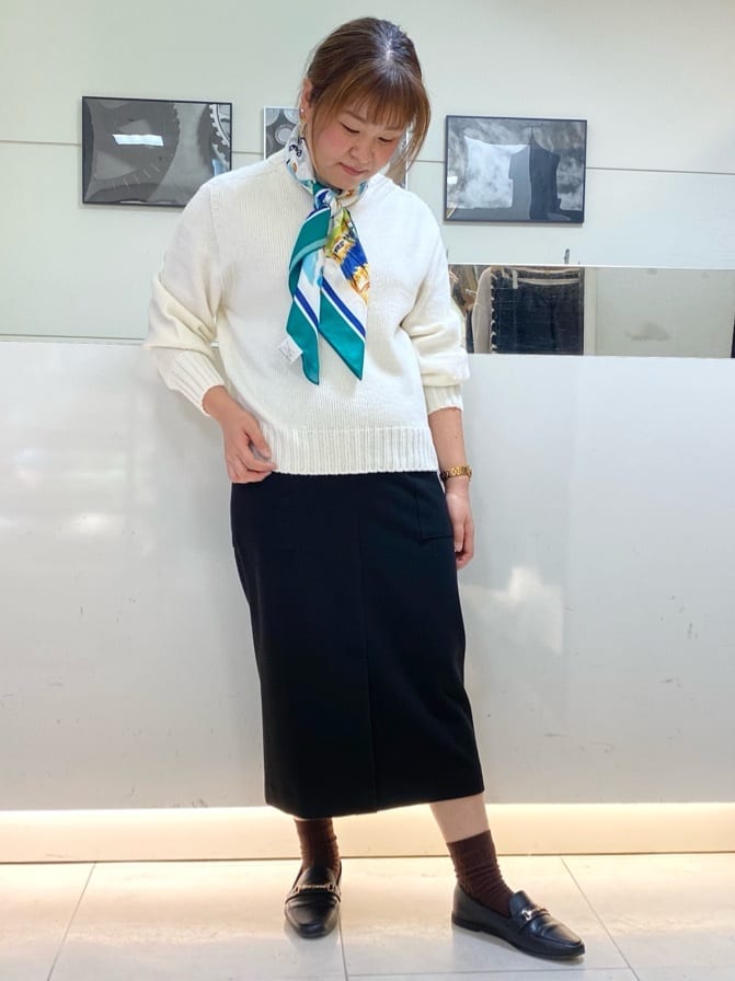 Ayaさんの「UNTITLED｜【古畑星夏さん着用】トルソープリントスカーフ」を使ったコーディネート