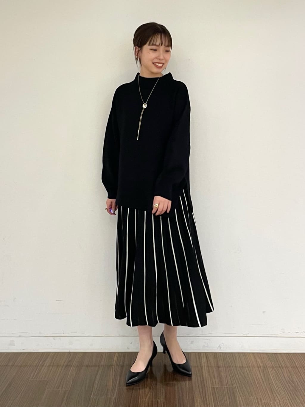 ねねさんの「INDIVI｜◆【合皮／フォーマル】ショルダー付きスクエアバッグ」を使ったコーディネート