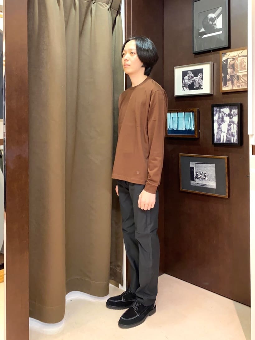 コバヤシさんの「TAKEO KIKUCHI｜【Made in JAPAN】播州織 ストレッチ パンツ」を使ったコーディネート