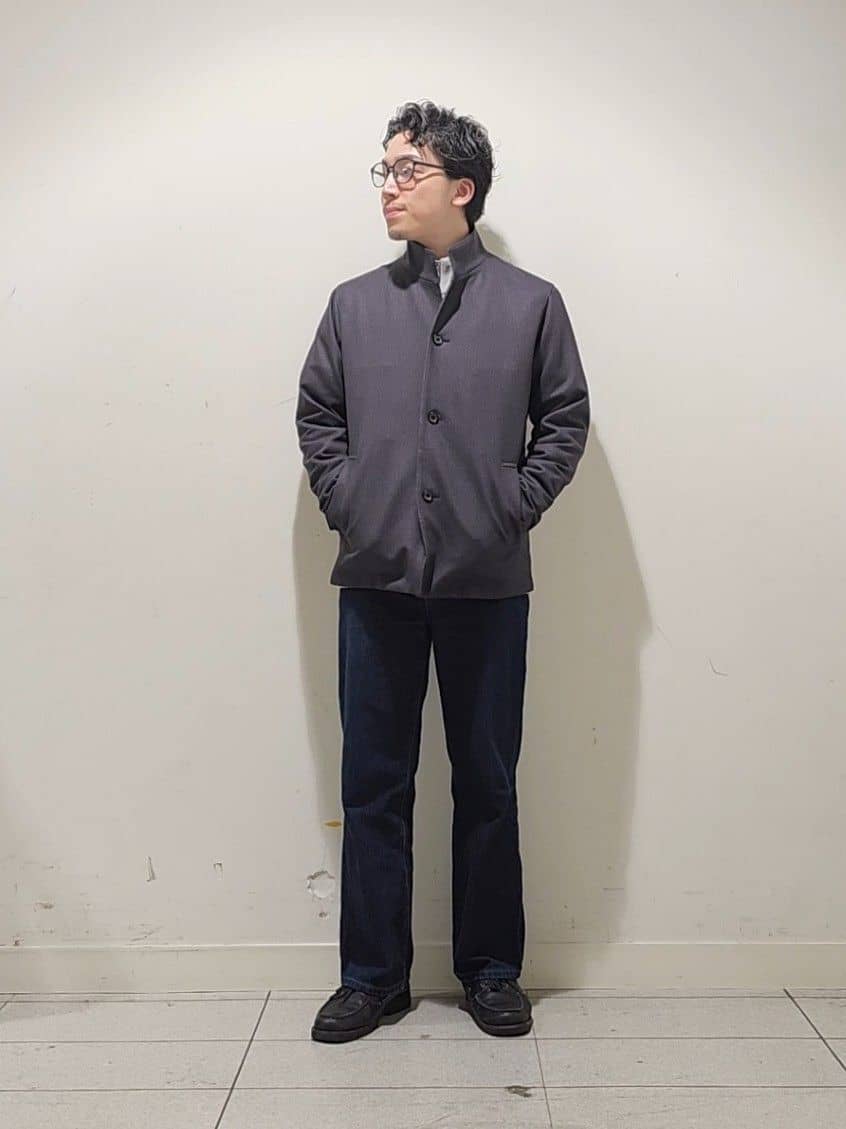 Maedaさんの「TAKEO KIKUCHI｜【DOWN FABRIC】ダウンファブリック スタンドカラーブルゾン」を使ったコーディネート