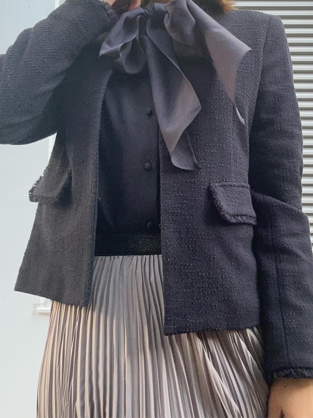 BUNさんの「DRESSTERIOR｜【セレモニー】オケージョンツイードジャケット」を使ったコーディネート
