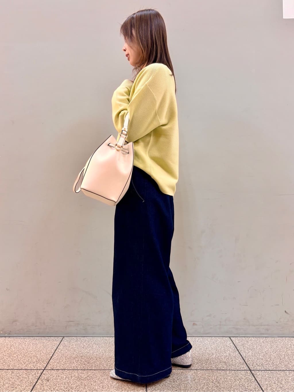 HaNeさんの「THE SHOP TK｜◆【毛玉になりにくい/蓄熱性】春色_美人ガーターニット/洗える/体形カバー」を使ったコーディネート