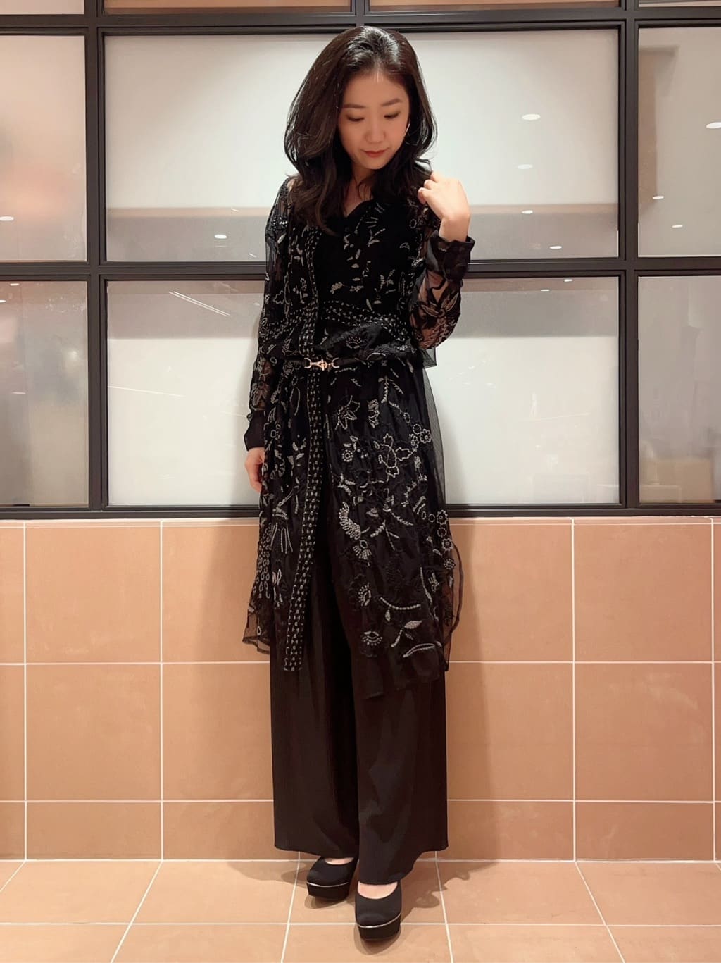 kaoriさんの「ESPERANZA｜2WAY超ハイヒール厚底パンプス」を使ったコーディネート