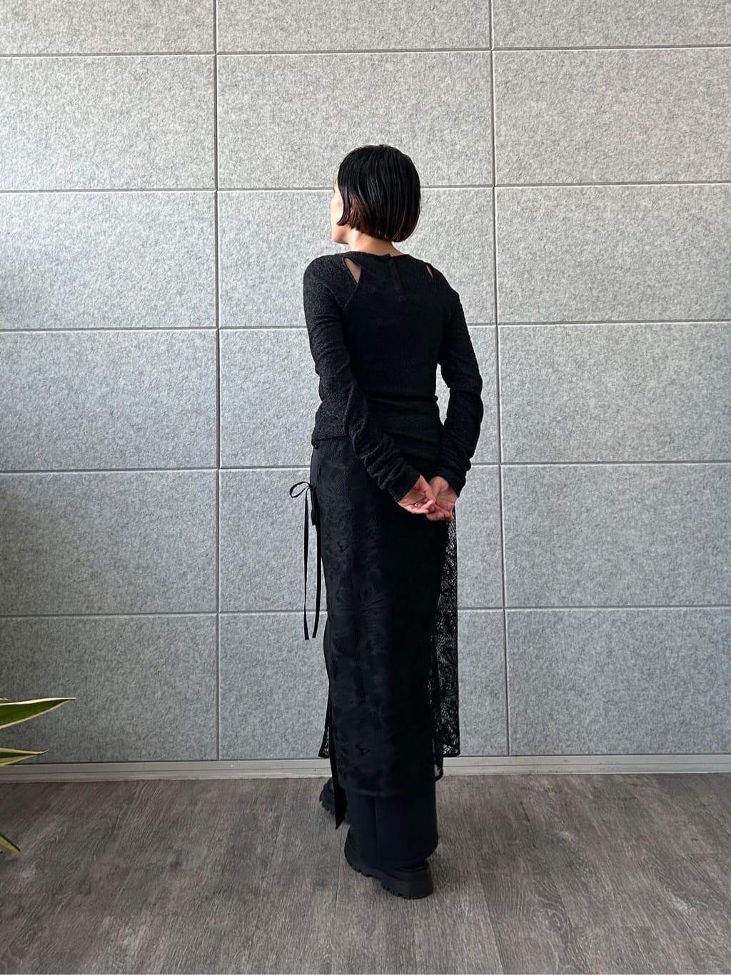 yukoさんの「CODE A｜slit jersey skirt」を使ったコーディネート