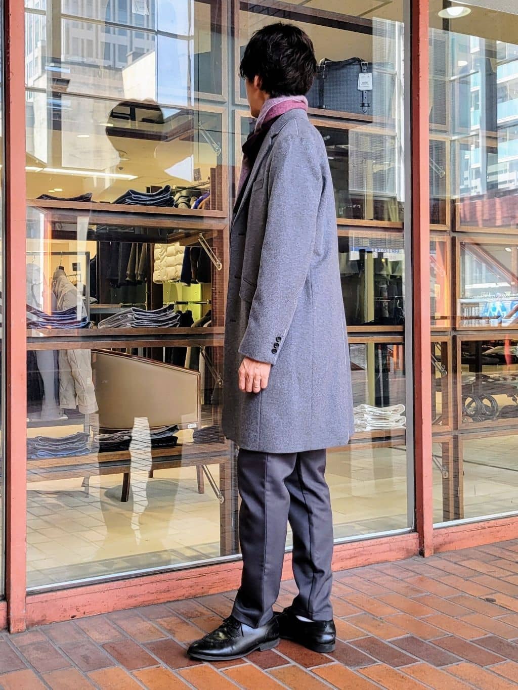 piroyaさんの「TAKEO KIKUCHI｜ウールカシミヤブレンド チェスターコート」を使ったコーディネート