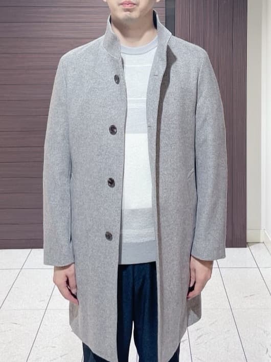 ToyoPさんの「TAKEO KIKUCHI｜【ウールカシミヤブレンド】ビーバー調 スタンドカラー コート」を使ったコーディネート