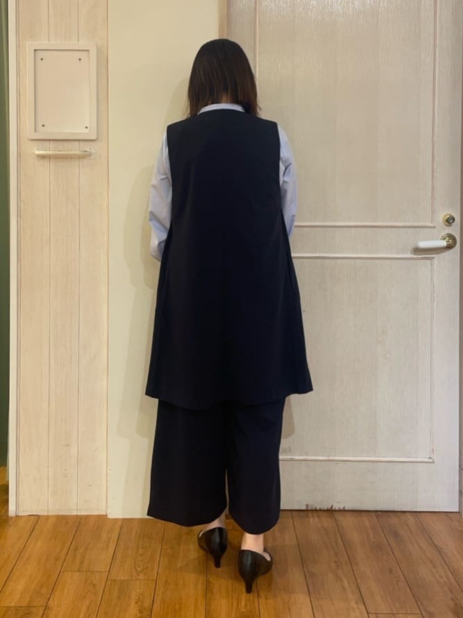 kumaさんの「SHOO･LA･RUE｜◆【洗える/S-3L/セットアップ可】セレモニーや通勤にも カットジョーゼット ジレ」を使ったコーディネート