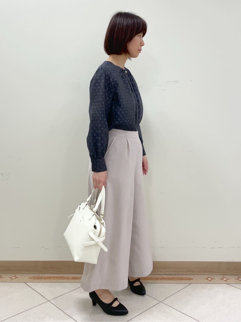 hanaさんの「Reflect｜◆【手洗い可】ドットジャカードブラウス」を使ったコーディネート