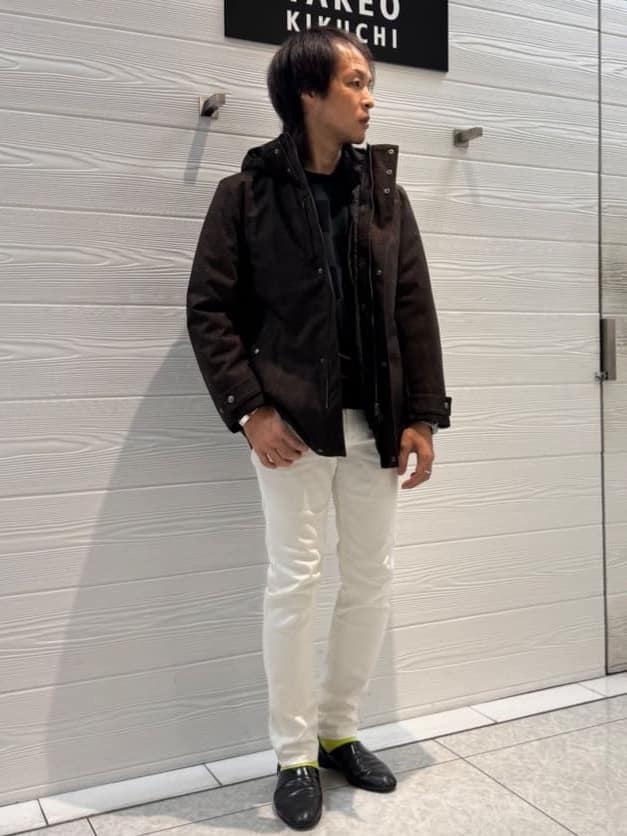 井出恭輔さんの「TAKEO KIKUCHI｜【3WAY】ジャカード グレンチェック ダウンライナー ブルゾン」を使ったコーディネート