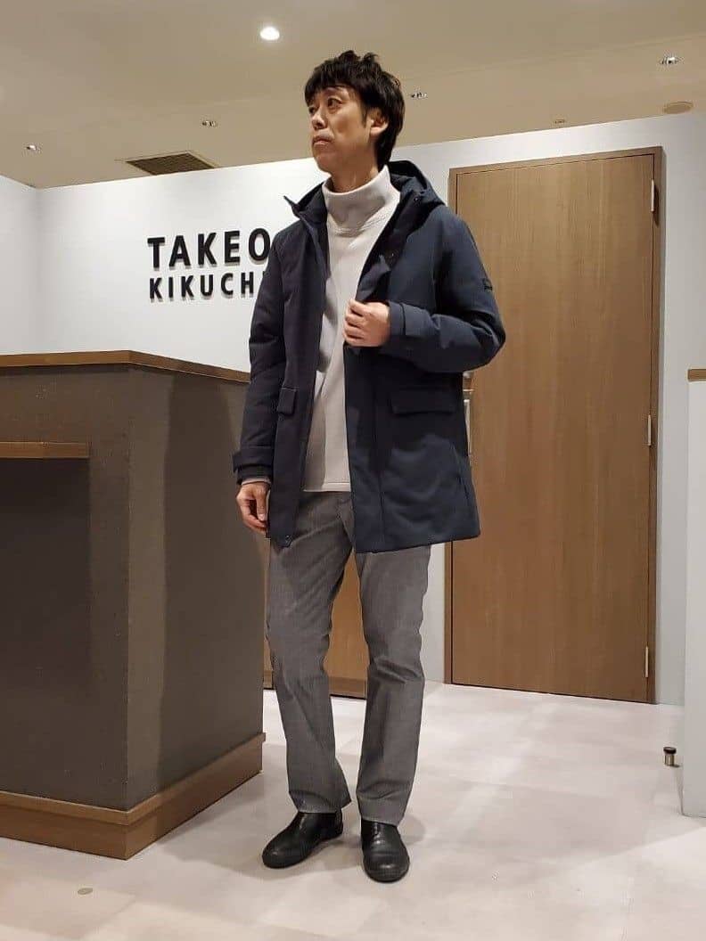 ishidaさんの「TAKEO KIKUCHI｜【Made in JAPAN】播州織 ストレッチ パンツ」を使ったコーディネート