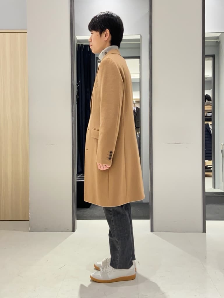 わいずみさんの「TAKEO KIKUCHI｜ウールカシミヤブレンド チェスターコート」を使ったコーディネート