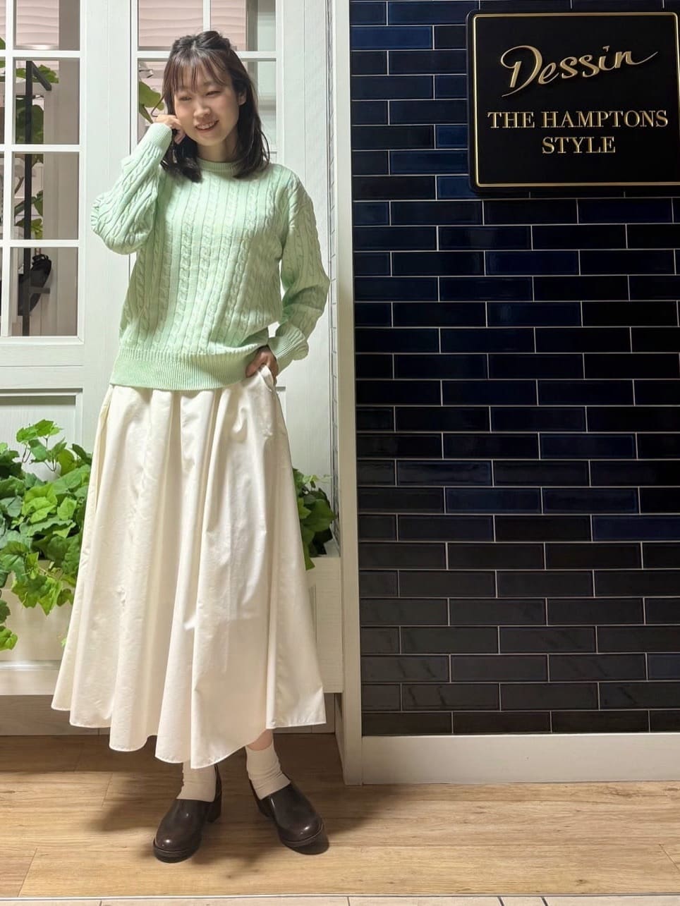 Junさんの「Dessin｜◆ケーブルニット」を使ったコーディネート